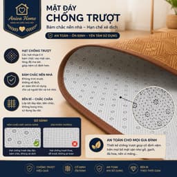 Chiếu Mây Điều Hòa Aniva Home - Nệm Chiếu Mây Thoáng Khí Mát Lạnh Mùa Hè, Chống Trượt, Size 1m6x2m 1m8x2m 4