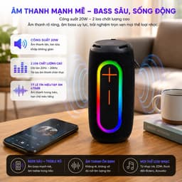 Loa Bluetooth P10-Pro 20W IPX5 Bass Mạnh - Loa Không Dây Pin 2000-4000mAh, USB/AUX/TF 4