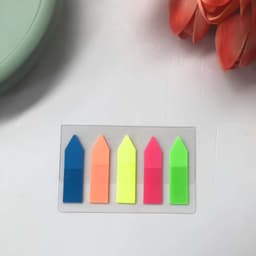 Giấy phân trang nhựa 5 màu UniT F03 - Đánh dấu trang, note trình ký nilon 5 màu 5