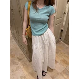 DÂU TÂY ( CÓ SẴN ) Áo Len 6335 Mềm Mỏng Ngắn Tay Bo Viền Cổ Tròn Bo Gấu Viền Bèo Hàn Quốc Co Giãn Tôn Dáng Nhiều Màu 5