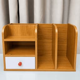 Kệ sách để bàn 3 tầng gỗ MDF – Kệ hồ sơ, kệ tài liệu văn phòng – Tặng tua vít 7