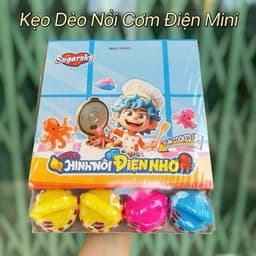 giá sỉ khay 20 chiếc Kẹo Dẻo Nồi Cơm Điện 16Gram Siêu dễ thương cho bé 2