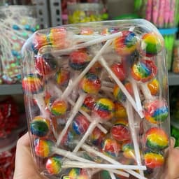 Sỉ lọ 200 que kẹo mút nhí cầu vồng siêu ngon cho bé Snack Candy Chua Ăn Vặt 4
