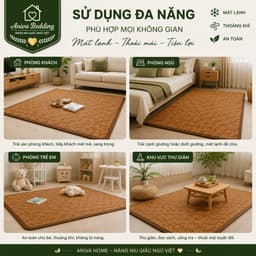 Nệm Chiếu Mây Điều Hòa Aniva Bedding Cao Cấp - Mát Lạnh Thoáng Khí, Chống Trơn Trượt, 1m6x2m 1m8x2m 4