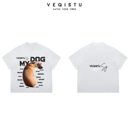 Áo thun BOXY Local Brand VEQISTU "My Dog" Áo Thun Boxy Form Rộng Unisex Nam Nữ Tay Ngắn  250Gsm Cotton 5