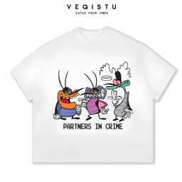 Áo thun BOXY Local Brand VEQISTU "3 Con Gián Oggy" Áo Thun Boxy Form Rộng Unisex Nam Nữ  250Gsm Cotton 2