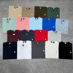 Áo thun nam basic logo thêu form suông chất cotton 4 chiều mịn 1
