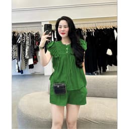 Set Bộ Đũi tơ cánh tiên Size 45-95kg Đồ Bộ Mặc Nhà Chất liệu tơ mềm mát Phù hợp cho người từ 45-95kg 5