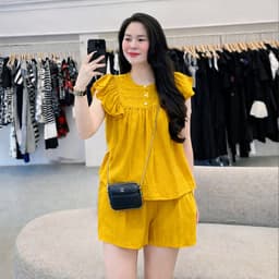 Set Bộ Đũi tơ cánh tiên Size 45-95kg Đồ Bộ Mặc Nhà Chất liệu tơ mềm mát Phù hợp cho người từ 45-95kg 6