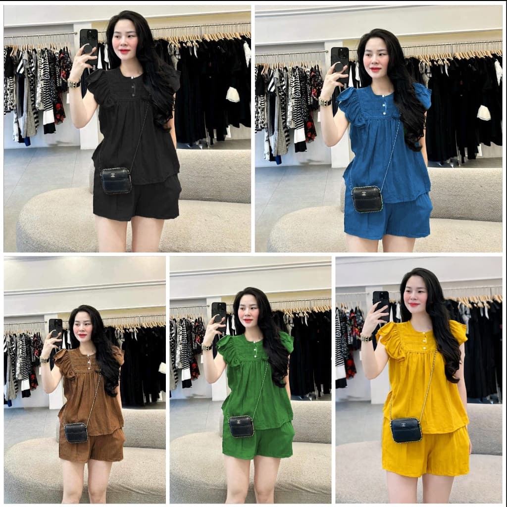 Set Bộ Đũi tơ cánh tiên Size 45-95kg Đồ Bộ Mặc Nhà Chất liệu tơ mềm mát Phù hợp cho người từ 45-95kg