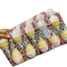 Sỉ khay 10 cái kẹo dẻo mashmallow ốc quế to, kẹo kem ốc quế mashmallow phủ đường, ăn vặt cổng trường Snack Food 2