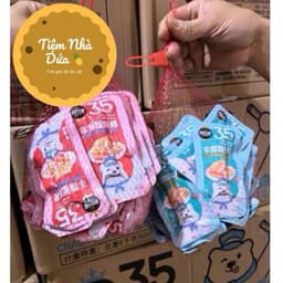 Túi 30c Thanh Cua Gấu Trắng 35, 2 màu hồng xanh, thanh cua 35 Siêu Ngon Hấp Dẫn Food Cay 4