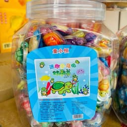 Lọ gần 200 viên kẹo dẻo hình Rùa mini có nhân siro siêu ngon cho bé Chua Snack 4