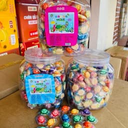 Lọ gần 200 viên kẹo dẻo hình Rùa mini có nhân siro siêu ngon cho bé Chua Snack 1