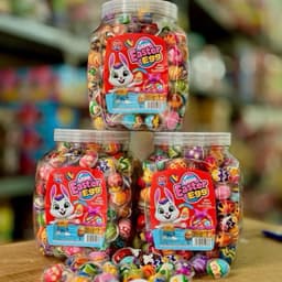 Hộp gần 200c kẹo dẻo hình trứng khủng long mini có nhân siro chảy nhiều màu sắc siêu dễ thương , kẹo dẻo quả trứng mini 2