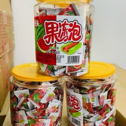 Sỉ hộp 500gr kẹo cao su vị dưa hấu siêu thơm ( khoảng 145c), kẹo cao su nhân dưa hấu siêu ngon cho bé 2