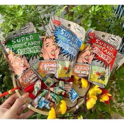 Kẹo siêu chua super sour candy kẹo thơm ngon hấp dẫn, kẹo siêu chua gói xám cô gái siêu ngon lạ miệng 2