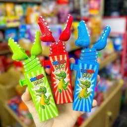 Vỉ 12 chiếc kẹo cá sấu đớp siêu hay cho bé, đồ chơi cá sấu đớp kèm kẹo nổ siêu hot 3