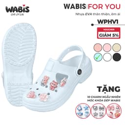 [Tặng Charm] Dép Sục WABIS Platform Happiness V1 Đế 3cm Thoáng Khí, Êm Chân, Chống Trượt [WPH-V1] 6