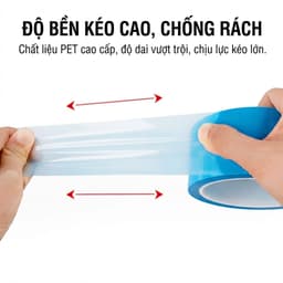 Băng keo PET Băng keo màu xanh siêu dính cố định tủ lạnh & đồ gia dụng, chịu nhiệt - Khổ tùy chỉnh dài(Cuộn 50M) 7