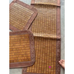Thảm ghế trúc mắt cao cấp ,thảm ghế mà hè bộ 1m7*55 cm hai tấm vuông 55x55cm 6