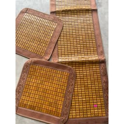 Thảm ghế trúc mắt cao cấp ,thảm ghế mà hè bộ 1m7*55 cm hai tấm vuông 55x55cm 3