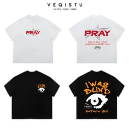 Áo thun BOXY Local Brand VEQISTU "Bray and Blind" Áo Thun Boxy Form Rộng Unisex Nam Nữ Tay Ngắn  250Gsm Cotton 1
