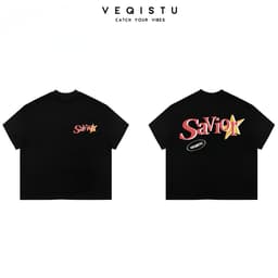 Áo thun BOXY Local Brand VEQISTU "Savior anhd God Is Bigger" Áo Thun Boxy Form Rộng Unisex 250Gsm Cotton 2