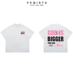 Áo thun BOXY Local Brand VEQISTU "Savior anhd God Is Bigger" Áo Thun Boxy Form Rộng Unisex 250Gsm Cotton 5