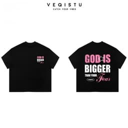 Áo thun BOXY Local Brand VEQISTU "Savior anhd God Is Bigger" Áo Thun Boxy Form Rộng Unisex 250Gsm Cotton 4