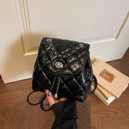 CHSK - BST New Balo CHSK Chần Trám Da Bóng Basic Khoá Xoay mini 3