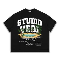 Áo Thun BOXY Local Brand VEQISTU "Đảo Cọ", Áo Thun Boxy Form Rộng Unisex Nam Nữ Cổ Tròn 250Gsm Cotton 2