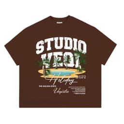 Áo Thun BOXY Local Brand VEQISTU "Đảo Cọ", Áo Thun Boxy Form Rộng Unisex Nam Nữ Cổ Tròn 250Gsm Cotton 5