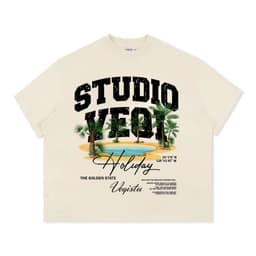 Áo Thun BOXY Local Brand VEQISTU "Đảo Cọ", Áo Thun Boxy Form Rộng Unisex Nam Nữ Cổ Tròn 250Gsm Cotton 8