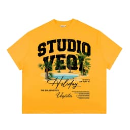 Áo Thun BOXY Local Brand VEQISTU "Đảo Cọ", Áo Thun Boxy Form Rộng Unisex Nam Nữ Cổ Tròn 250Gsm Cotton 7