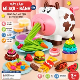 Kitchen Đồ Chơi Đất Nặn Bột Mỳ Hình Bò Sữa Cho Bé Memocshop Bộ Kèm Hộp Màu Và Phụ Kiện Các Khuôn Nặn An Toàn Mùi Dễ Chịu 1