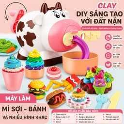 Kitchen Đồ Chơi Đất Nặn Bột Mỳ Hình Bò Sữa Cho Bé Memocshop Bộ Kèm Hộp Màu Và Phụ Kiện Các Khuôn Nặn An Toàn Mùi Dễ Chịu 4