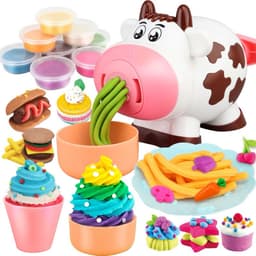 Kitchen Đồ Chơi Đất Nặn Bột Mỳ Hình Bò Sữa Cho Bé Memocshop Bộ Kèm Hộp Màu Và Phụ Kiện Các Khuôn Nặn An Toàn Mùi Dễ Chịu 3