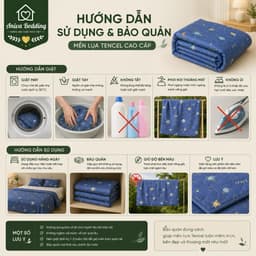 Mền Lụa Tencel Cao Cấp Aniva Bedding 2m x 2m2 – Chần Bông Mềm Mịn, Thoáng Mát, Dùng Quanh Năm, Nhiều Mẫu 7