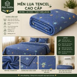 Mền Lụa Tencel Cao Cấp Aniva Bedding 2m x 2m2 – Chần Bông Mềm Mịn, Thoáng Mát, Dùng Quanh Năm, Nhiều Mẫu 6