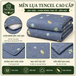 Mền Lụa Tencel Cao Cấp Aniva Bedding 2m x 2m2 – Chần Bông Mềm Mịn, Thoáng Mát, Dùng Quanh Năm, Nhiều Mẫu 4