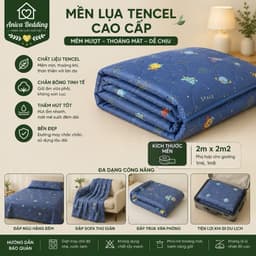 Mền Lụa Tencel Cao Cấp Aniva Bedding 2m x 2m2 – Chần Bông Mềm Mịn, Thoáng Mát, Dùng Quanh Năm, Nhiều Mẫu 5