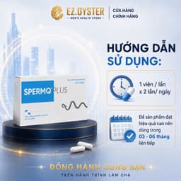 SpermQ Plus bổ sung dưỡng chất cần thiết hỗ trợ sức khỏe sinh sản cho nam giới. Hộp 30 và 60 viên 8