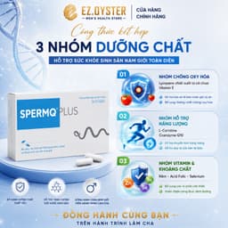 SpermQ Plus bổ sung dưỡng chất cần thiết hỗ trợ sức khỏe sinh sản cho nam giới. Hộp 30 và 60 viên 4