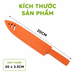 Dao Thái Thực Phẩm Inox Không Gỉ Bộ Hai Chiếc Có Vỏ Bọc Bảo Vệ Tay Cầm Chống Trơn GD162 6