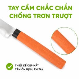 Dao Thái Thực Phẩm Inox Không Gỉ Bộ Hai Chiếc Có Vỏ Bọc Bảo Vệ Tay Cầm Chống Trơn GD162 5