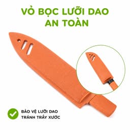 Dao Thái Thực Phẩm Inox Không Gỉ Bộ Hai Chiếc Có Vỏ Bọc Bảo Vệ Tay Cầm Chống Trơn GD162 4