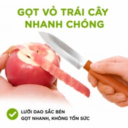 Dao Thái Thực Phẩm Inox Không Gỉ Bộ Hai Chiếc Có Vỏ Bọc Bảo Vệ Tay Cầm Chống Trơn GD162 3