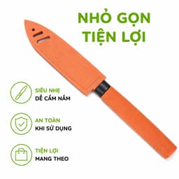 Dao Thái Thực Phẩm Inox Không Gỉ Bộ Hai Chiếc Có Vỏ Bọc Bảo Vệ Tay Cầm Chống Trơn GD162 2