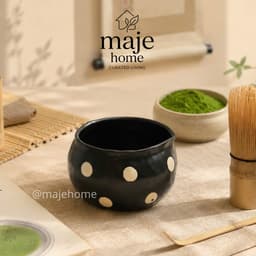 Bát matcha chawan mini gốm thủ công. Bát đánh trà matcha cỡ nhỏ chấm bi phong cách nhật bản - Majehome 1